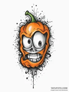 Tattoo sketch orange, ink illustration for ta... - эскиз тату (№1756471710_0, 29.08.2025 12:48) — Tatufoto.com
