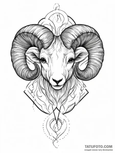 Tattoo sketch aries ram head, artistic tattoo... - эскиз тату (№1756472301_0, 29.08.2025 12:58) — Tatufoto.com