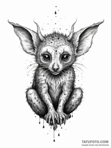 Tattoo sketch aye-aye, tattoo sketch design,... - эскиз тату (№1756472913_0, 29.08.2025 13:08) — Tatufoto.com