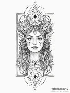 Tattoo sketch tarot card emperor, tattoo line... - эскиз тату (№1756473301_0, 29.08.2025 13:15) — Tatufoto.com
