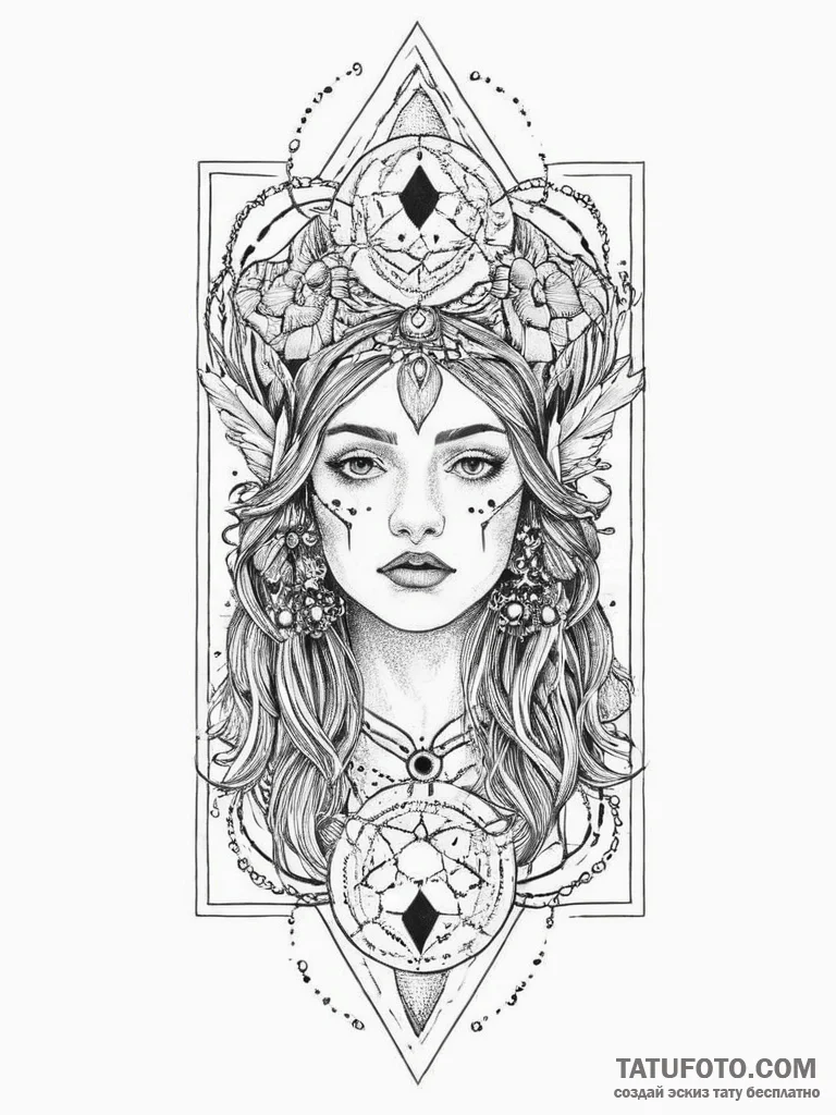 Tattoo sketch tarot card emperor, tattoo line... - эскиз тату (№1756473301_0, 29.08.2025 13:15) — Tatufoto.com