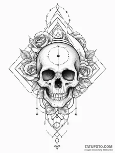 Tattoo sketch geometric moon, ink illustratio... - эскиз тату (№1756473496_0, 29.08.2025 13:18) — Tatufoto.com