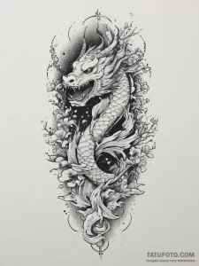 Tattoo sketch cosmic fount, concept art for t... - эскиз тату (№1756475494_0, 29.08.2025 13:51) — Tatufoto.com