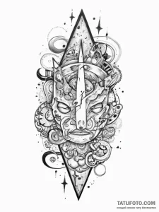 Tattoo sketch cosmic self, artistic tattoo sk... - эскиз тату (№1756479275_0, 29.08.2025 14:54) — Tatufoto.com
