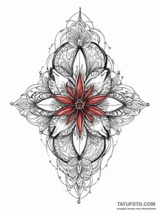 Tattoo sketch star anise with a quote, artist... - эскиз тату (№1756479871_0, 29.08.2025 15:04) — Tatufoto.com