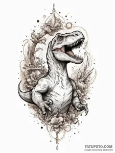Tattoo sketch dinosaur, tattoo sketch design,... - эскиз тату (№1756481661_0, 29.08.2025 15:34) — Tatufoto.com