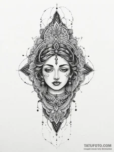 Tattoo sketch divine representation, tattoo s... - эскиз тату (№1756482456_0, 29.08.2025 15:47) — Tatufoto.com