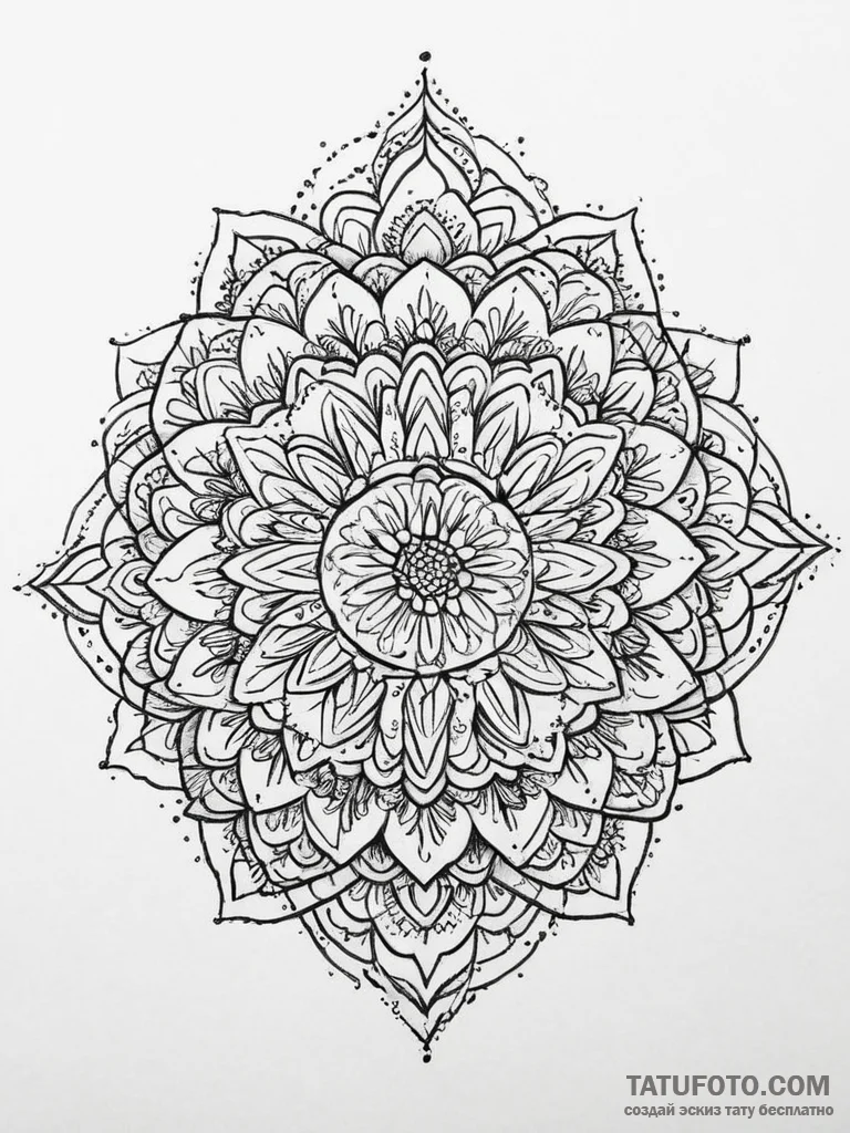 Tattoo sketch ornamental мандала, tattoo sket... - эскиз тату (№1756483049_0, 29.08.2025 15:57) — Tatufoto.com