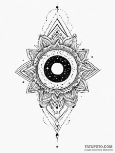 Tattoo sketch cosmic narrative, tattoo sketch... - эскиз тату (№1756483644_0, 29.08.2025 16:07) — Tatufoto.com