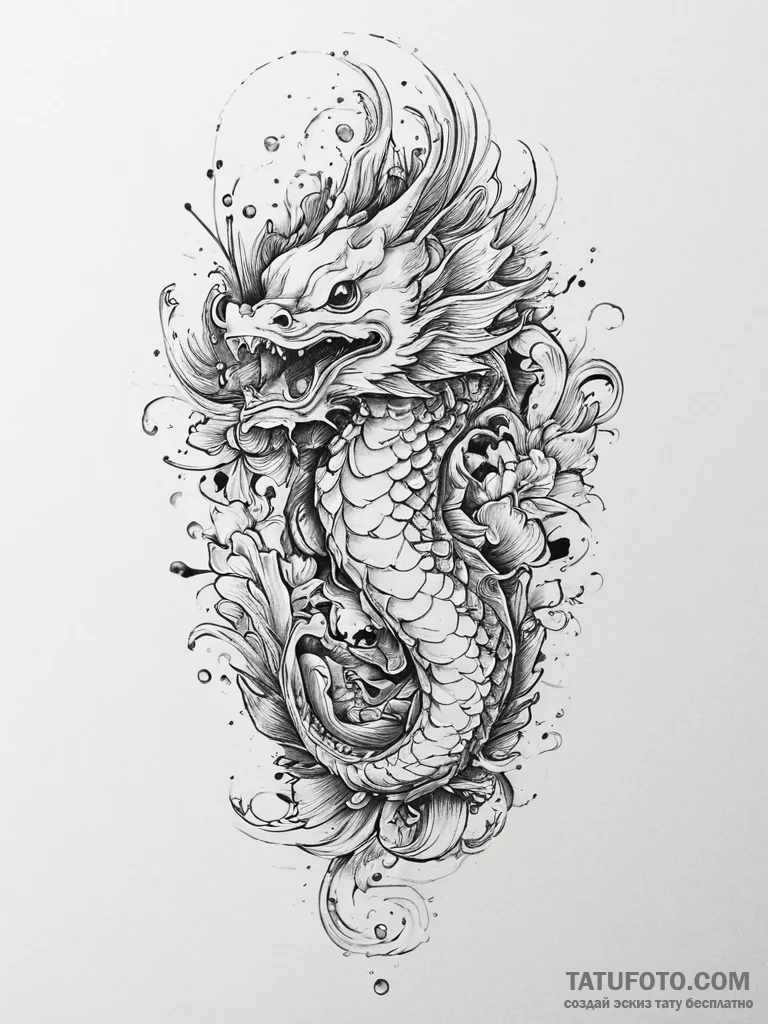 Tattoo sketch blenny, concept art for tattoo,... - эскиз тату (№1756484643_0, 29.08.2025 16:24) — Tatufoto.com