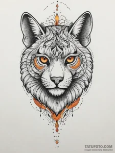 Tattoo sketch orange, tattoo line art, vibran... - эскиз тату (№1756484839_0, 29.08.2025 16:27) — Tatufoto.com