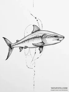 Tattoo sketch sturgeon - эскиз тату (№1756485625_0, 29.08.2025 16:40) — Tatufoto.com