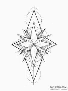 Tattoo sketch geometric star - эскиз тату (№1756485824_0, 29.08.2025 16:43) — Tatufoto.com