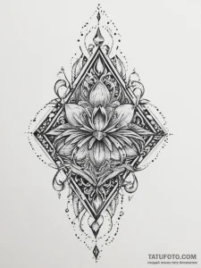 Tattoo sketch crystal, tattoo line art, new s... - эскиз тату (№1756487005_0, 29.08.2025 17:03) — Tatufoto.com