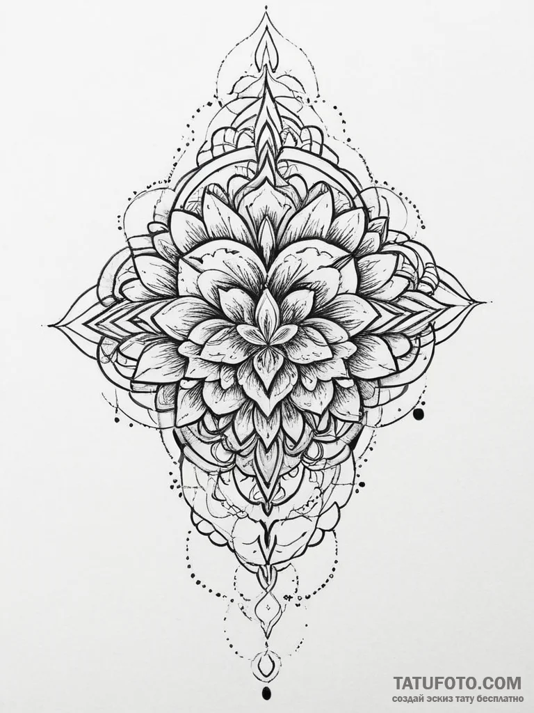 Tattoo sketch bleeding heart flower, tattoo s... - эскиз тату (№1756487599_0, 29.08.2025 17:13) — Tatufoto.com