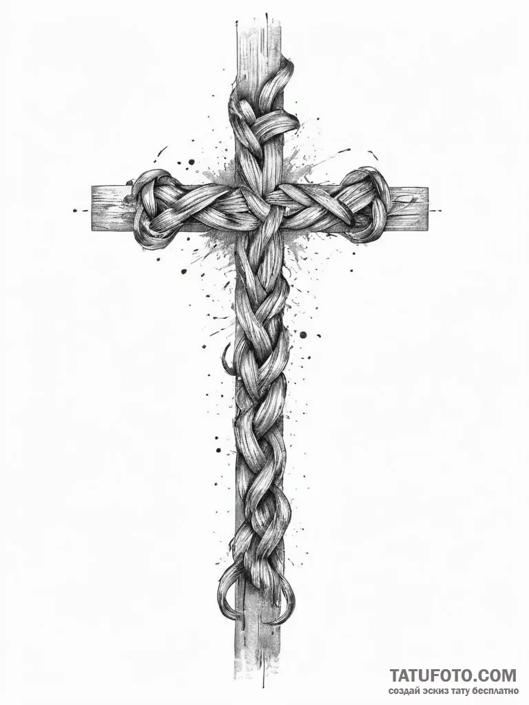 Tattoo sketch braid, tattoo line art, detaile... - эскиз тату (№1756489622_0, 29.08.2025 17:47) — Tatufoto.com