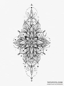Tattoo sketch sacred image, ink illustration... - эскиз тату (№1756489828_0, 29.08.2025 17:50) — Tatufoto.com