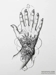 Tattoo sketch hands with a scroll, tattoo lin... - эскиз тату (№1756490226_0, 29.08.2025 17:57) — Tatufoto.com