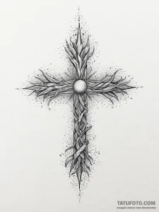 Tattoo sketch cosmic root, concept art for ta... - эскиз тату (№1756490425_0, 29.08.2025 18:00) — Tatufoto.com
