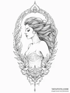 Tattoo sketch siren - эскиз тату (№1756492844_0, 29.08.2025 18:40) — Tatufoto.com