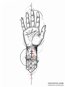 Tattoo sketch mystical scene, ink illustratio... - эскиз тату (№1756493844_0, 29.08.2025 18:57) — Tatufoto.com