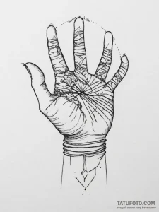 Tattoo sketch hands with a map, concept art f... - эскиз тату (№1756495852_0, 29.08.2025 19:30) — Tatufoto.com
