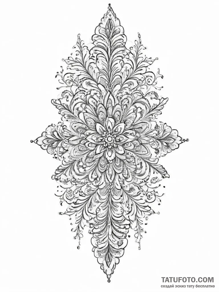 Tattoo sketch lace tattoo, concept art for ta... - эскиз тату (№1756496668_0, 29.08.2025 19:44) — Tatufoto.com