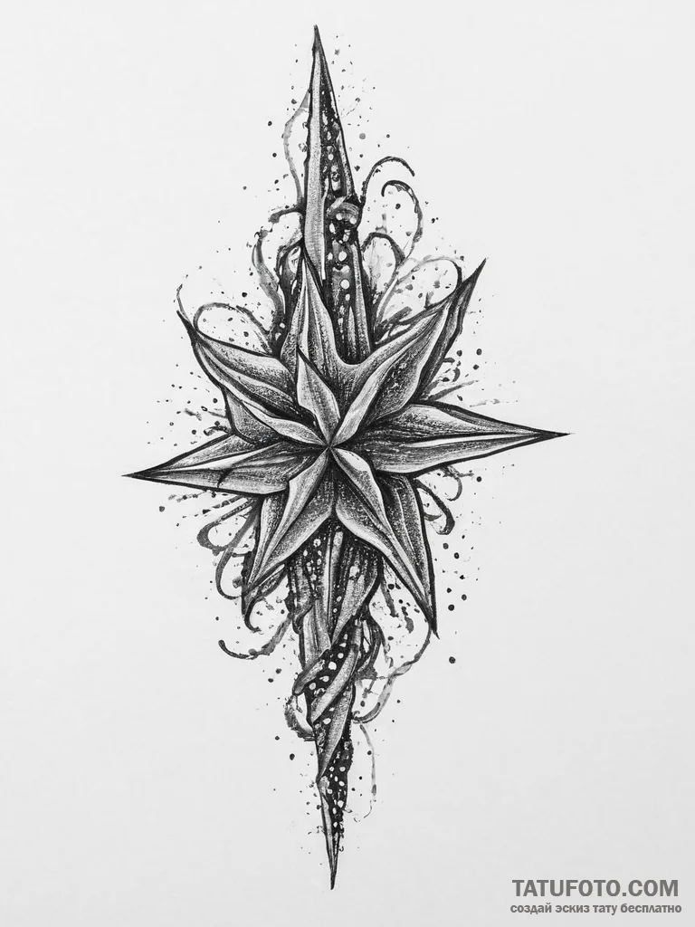 Tattoo sketch stars, concept art for tattoo,... - эскиз тату (№1756497682_0, 29.08.2025 20:01) — Tatufoto.com