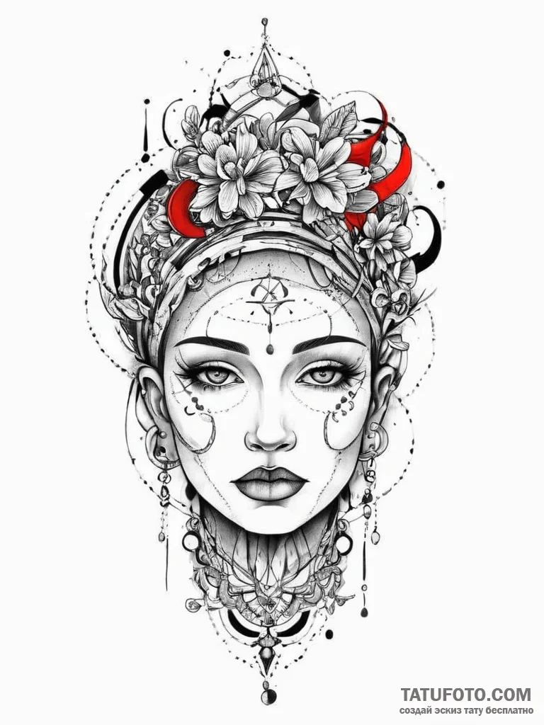 Tattoo sketch holy person, tattoo drawing out... - эскиз тату (№1756497877_0, 29.08.2025 20:04) — Tatufoto.com