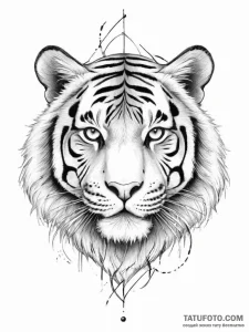 Tattoo sketch tiger's eye - эскиз тату (№1756498288_0, 29.08.2025 20:11) — Tatufoto.com