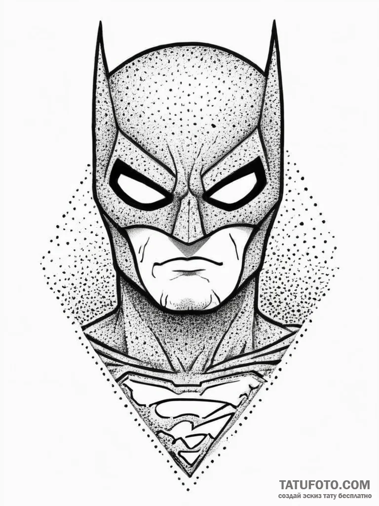 Superhero cartoons, ink illustration for tatt... - эскиз тату (№1756498884_0, 29.08.2025 20:21) — Tatufoto.com
