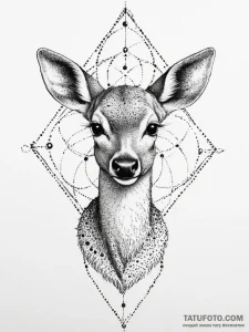 Tattoo sketch graceful fawn tattoo, artistic... - эскиз тату (№1756499082_0, 29.08.2025 20:24) — Tatufoto.com