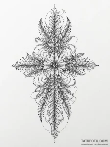 Tattoo sketch slavic fern flower, tattoo sket... - эскиз тату (№1756500295_0, 29.08.2025 20:44) — Tatufoto.com