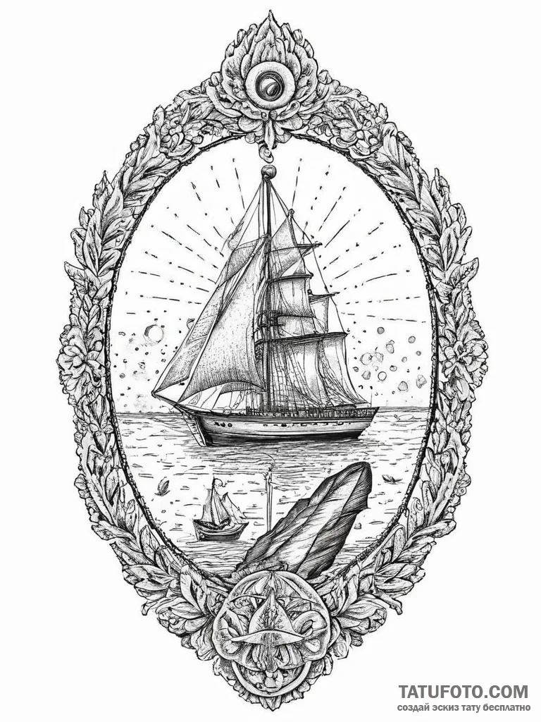 Tattoo sketch spiritual scene, concept art fo... - эскиз тату (№1756500897_0, 29.08.2025 20:54) — Tatufoto.com