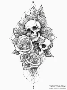 Tattoo sketch a symbolic plant, tattoo drawin... - эскиз тату (№1756501099_0, 29.08.2025 20:58) — Tatufoto.com