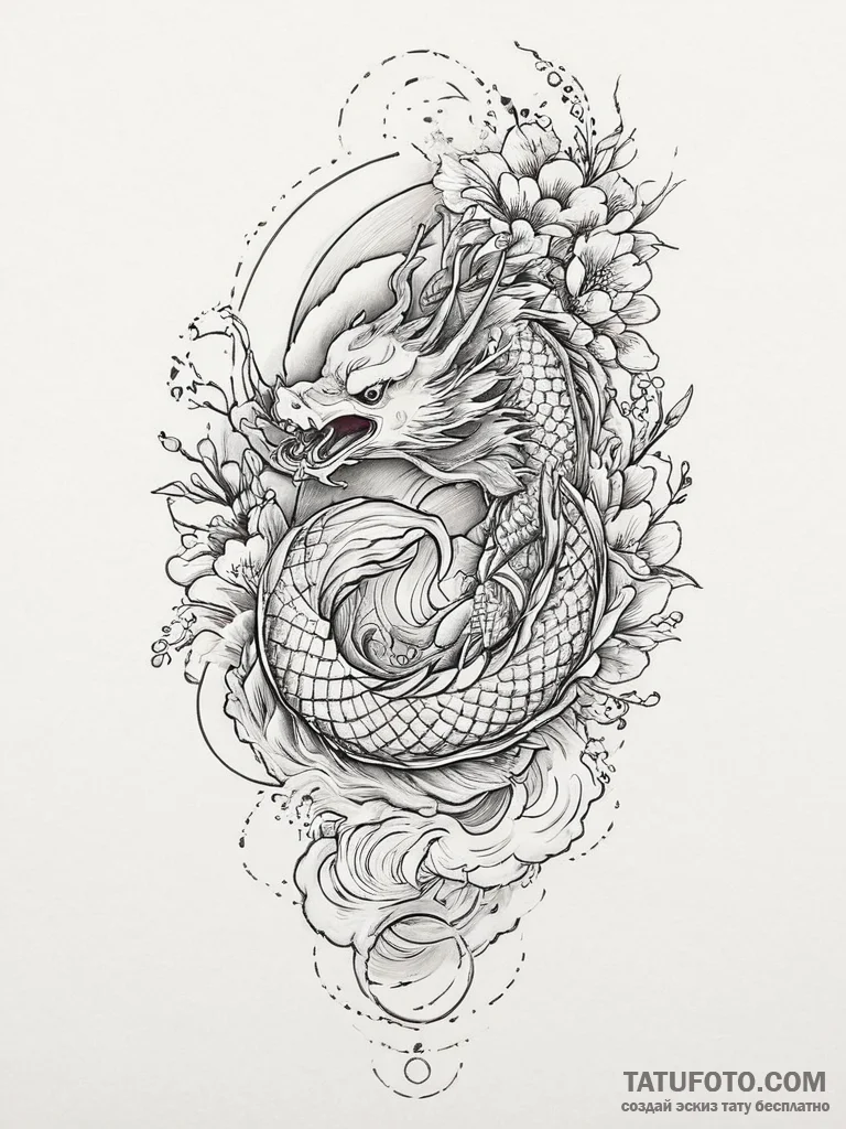 Tattoo sketch thread, ink illustration for ta... - эскиз тату (№1756502287_0, 29.08.2025 21:18) — Tatufoto.com