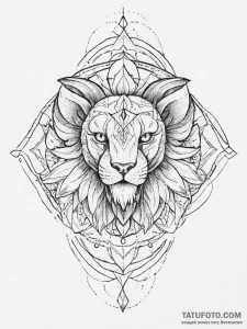 Tattoo sketch chimera head, tattoo line art,... - эскиз тату (№1756511623_0, 29.08.2025 23:53) — Tatufoto.com