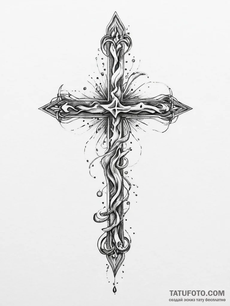 Tattoo sketch spirit of the fire, artistic ta... - эскиз тату (№1756512814_0, 30.08.2025 00:13) — Tatufoto.com