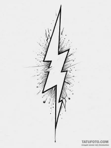 Tattoo sketch lightning bolt - эскиз тату (№1756513809_0, 30.08.2025 00:30) — Tatufoto.com