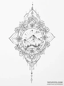 Tattoo sketch cosmic spring - эскиз тату (№1756564648_0, 30.08.2025 14:37) — Tatufoto.com
