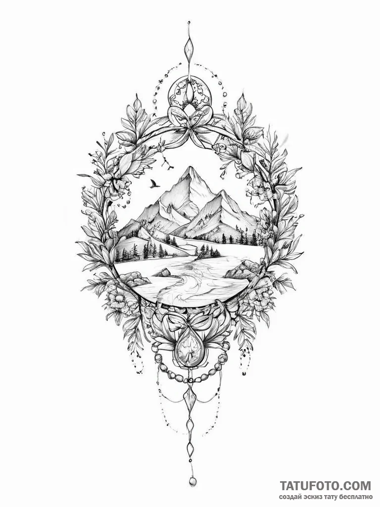 Tattoo sketch world - эскиз тату (№1756568355_0, 30.08.2025 15:39) — Tatufoto.com