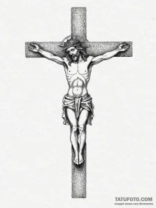 Tattoo sketch jesus on cross, tattoo drawing... - эскиз тату (№1756568745_0, 30.08.2025 15:45) — Tatufoto.com