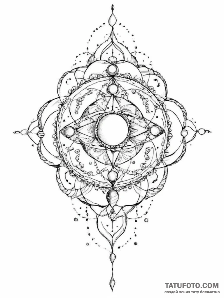 Tattoo sketch cosmic being - эскиз тату (№1756570306_0, 30.08.2025 16:11) — Tatufoto.com