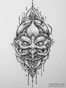 Tattoo sketch sacred source, tattoo line art,... - эскиз тату (№1756570696_0, 30.08.2025 16:18) — Tatufoto.com
