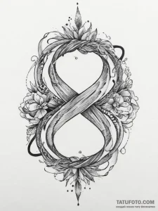 Tattoo sketch символ бесконечности, tattoo li... - эскиз тату (№1756572854_0, 30.08.2025 16:54) — Tatufoto.com