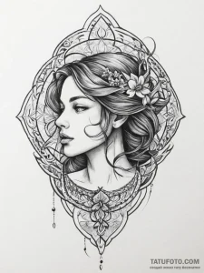 Tattoo sketch spiritual dimension, tattoo lin... - эскиз тату (№1756574042_0, 30.08.2025 17:14) — Tatufoto.com