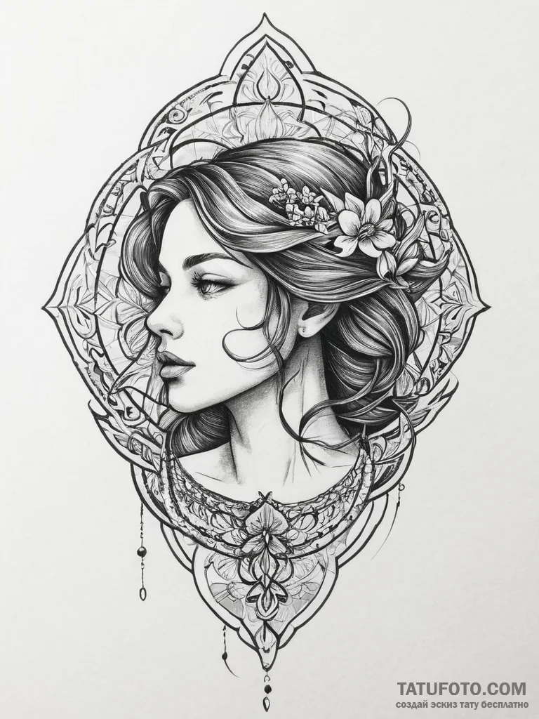 Tattoo sketch spiritual dimension, tattoo lin... - эскиз тату (№1756574042_0, 30.08.2025 17:14) — Tatufoto.com