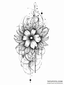Tattoo sketch trash polka с абстракцией, ink... - эскиз тату (№1756574240_0, 30.08.2025 17:17) — Tatufoto.com