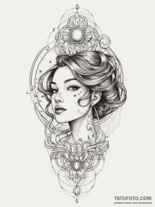 Tattoo sketch cosmic dimension, tattoo line a... - эскиз тату (№1756575625_0, 30.08.2025 17:40) — Tatufoto.com