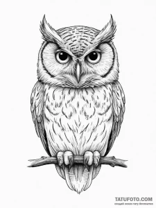 Tattoo sketch owl tattoo, tattoo line art, bl... - эскиз тату (№1756578610_0, 30.08.2025 18:30) — Tatufoto.com